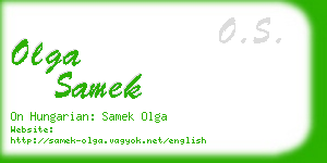 olga samek business card